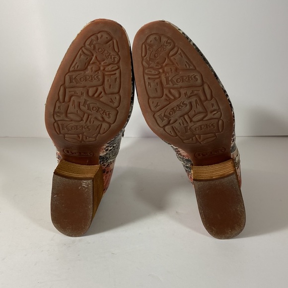 Anthropologie Korks Leyland Leather Snake Print Booties - Picture 10 of 13